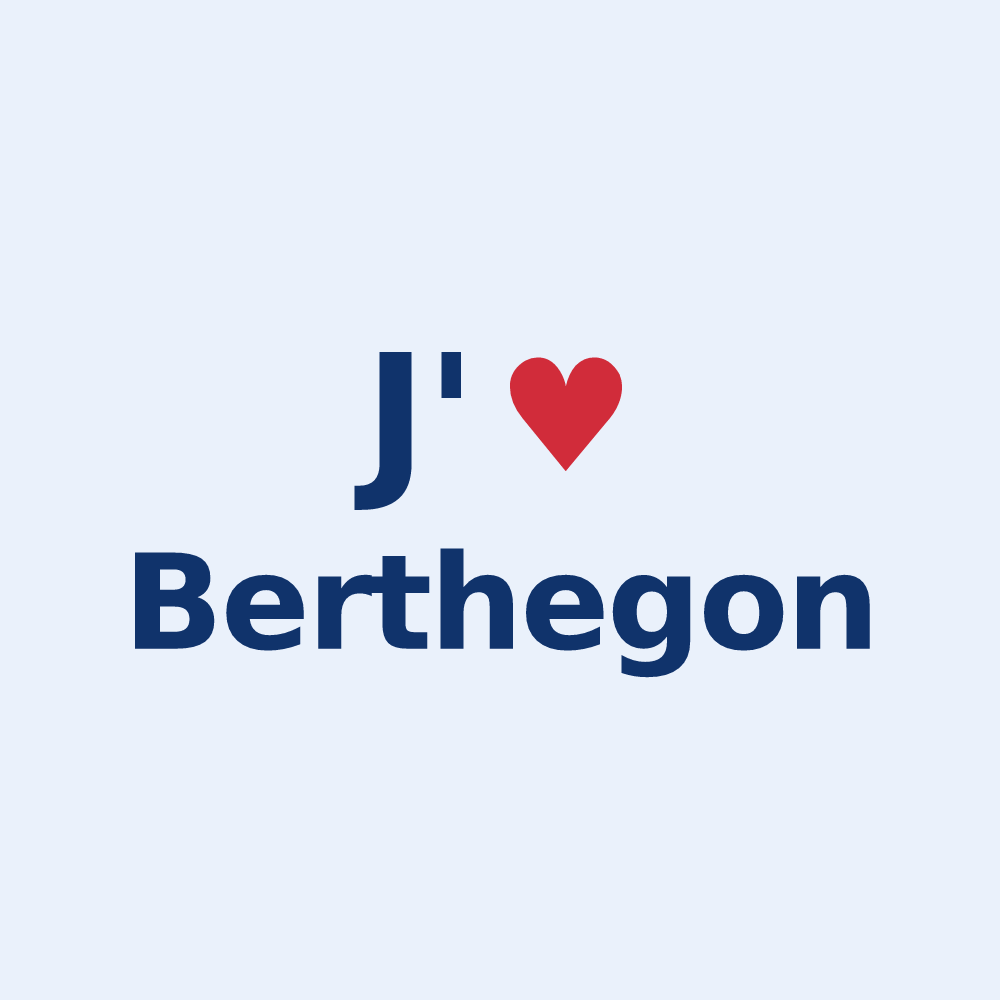 Sticker personnalisé Berthegon — design J'aime Berthegon