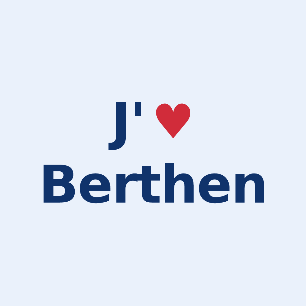Sticker personnalisé Berthen — design J'aime Berthen