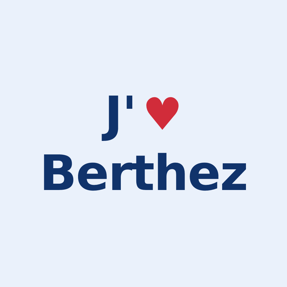 Sticker personnalisé Berthez — design J'aime Berthez