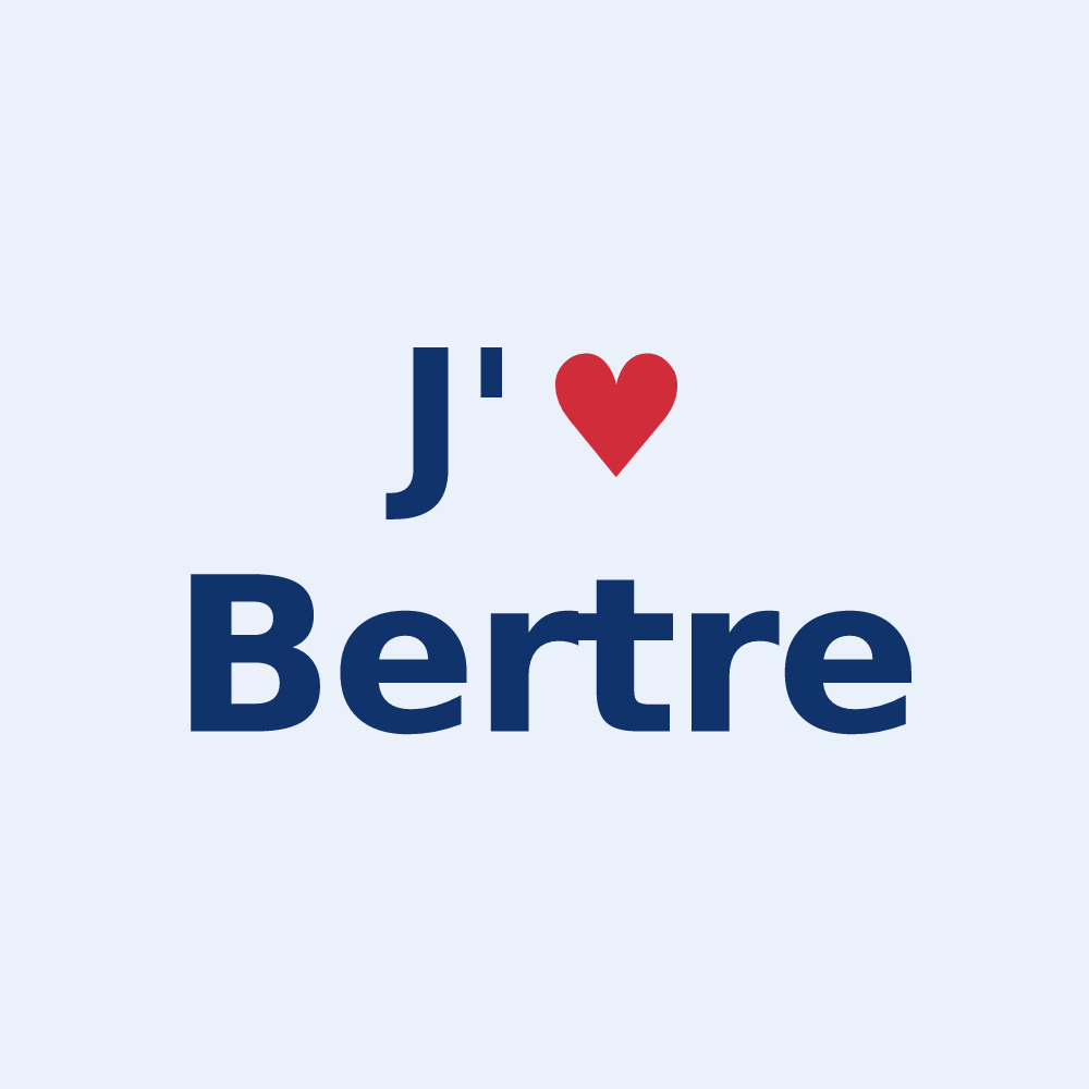Sticker personnalisé Bertre — design J'aime Bertre