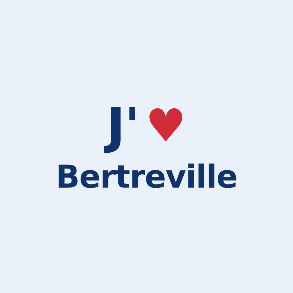 Sticker personnalisé Bertreville — design J'aime Bertreville