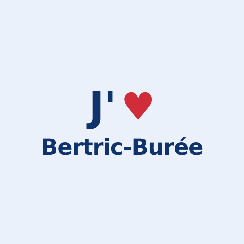 Sticker personnalisé Bertric-Burée — design J'aime Bertric-Burée