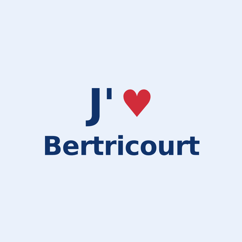 Sticker personnalisé Bertricourt — design J'aime Bertricourt