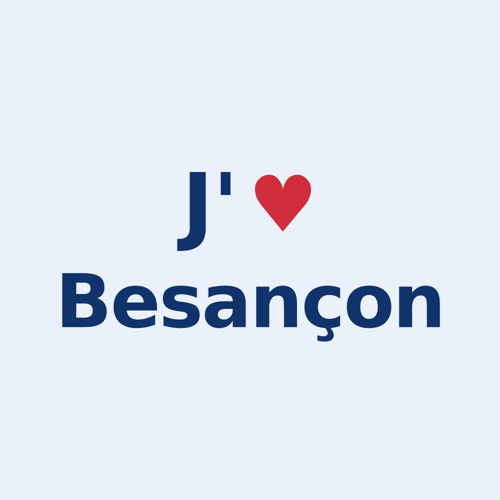 Sticker personnalisé Besançon — design J'aime Besançon
