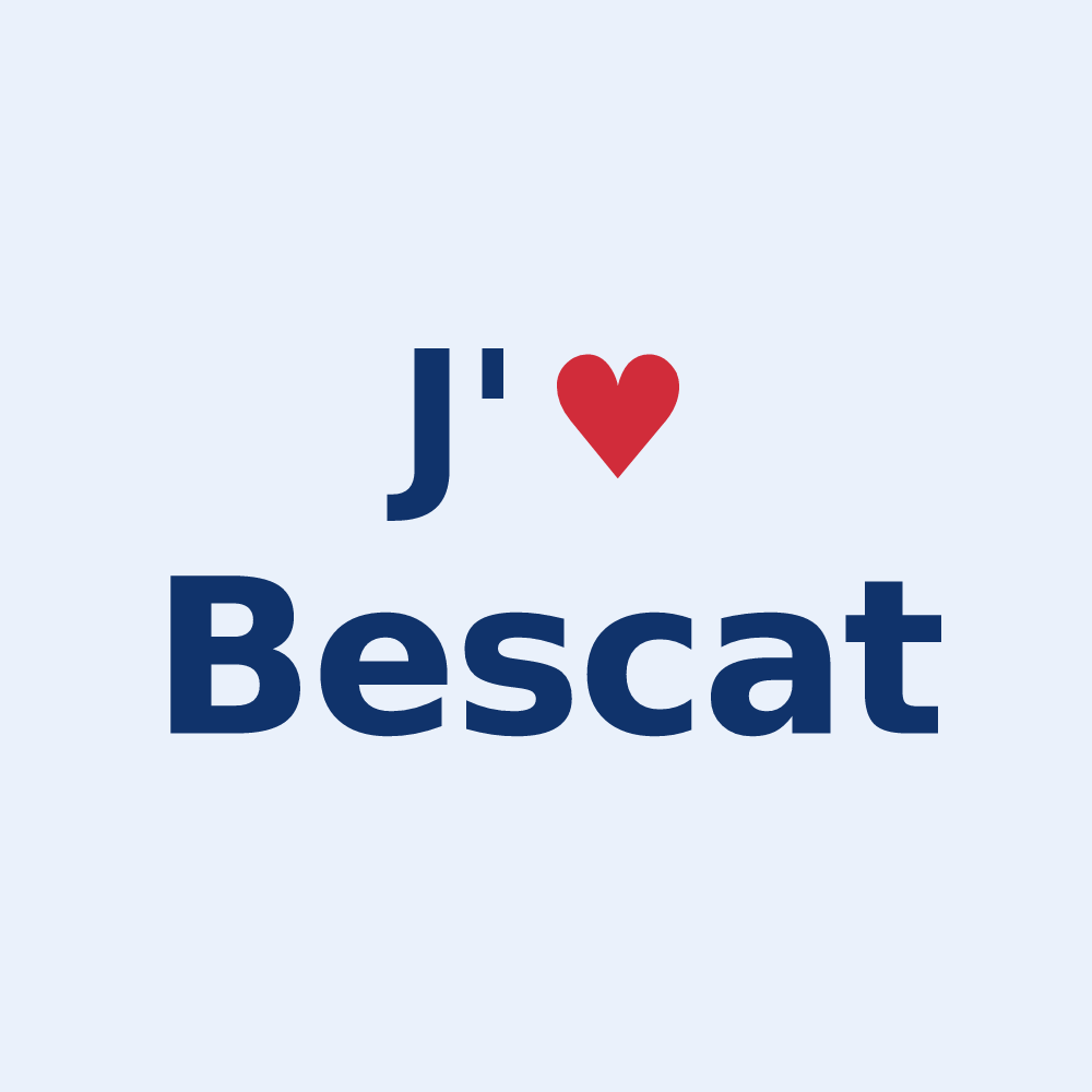 Sticker personnalisé Bescat — design J'aime Bescat