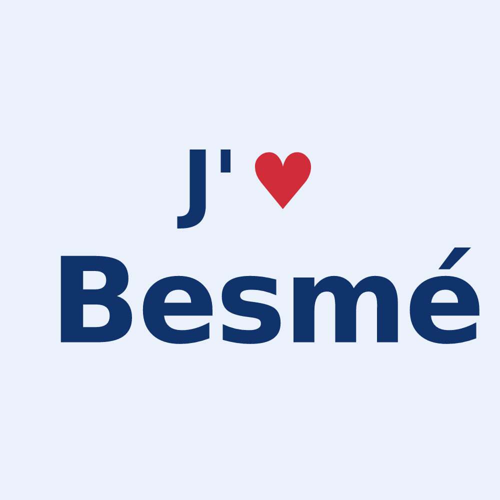 Sticker personnalisé Besmé — design J'aime Besmé