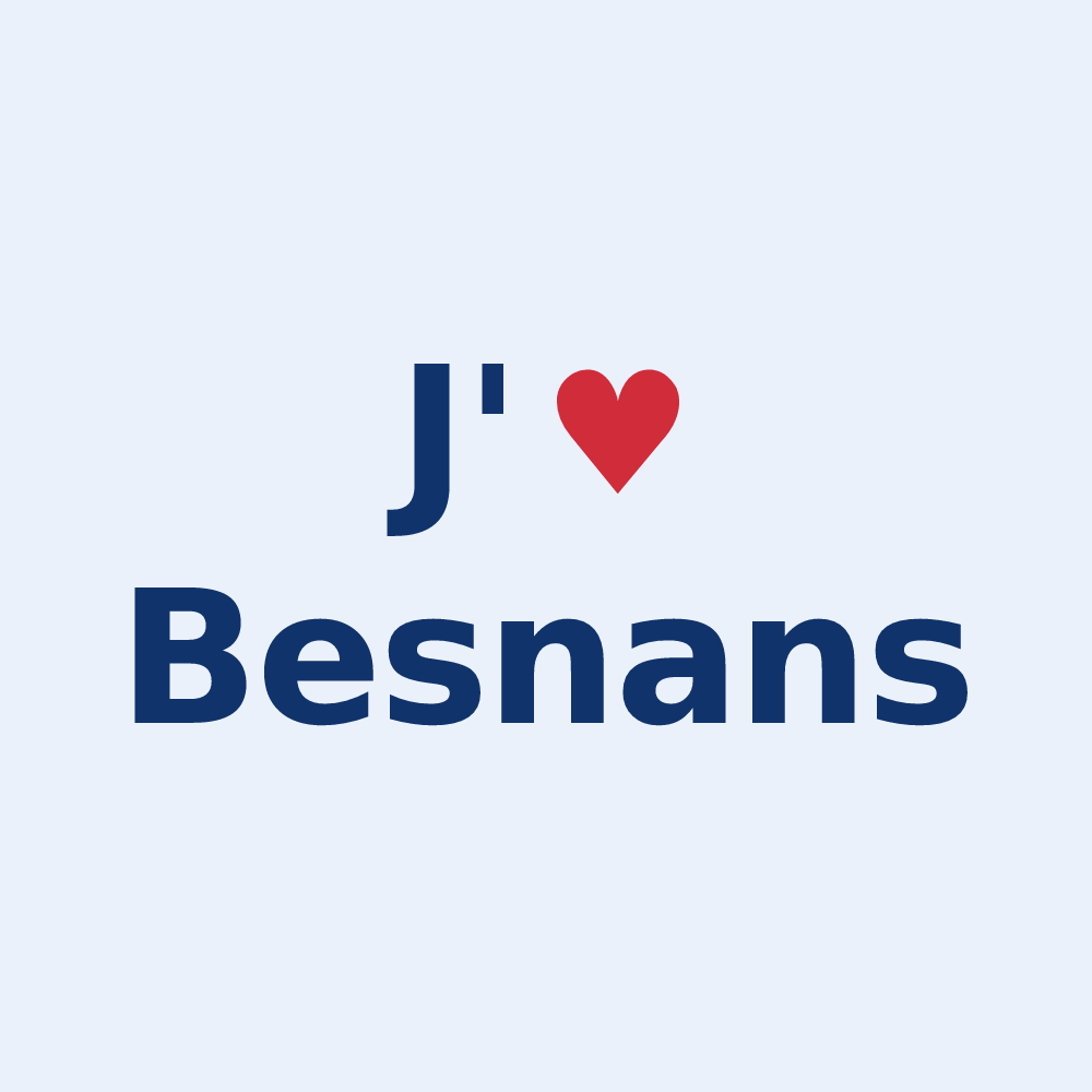 Sticker personnalisé Besnans — design J'aime Besnans