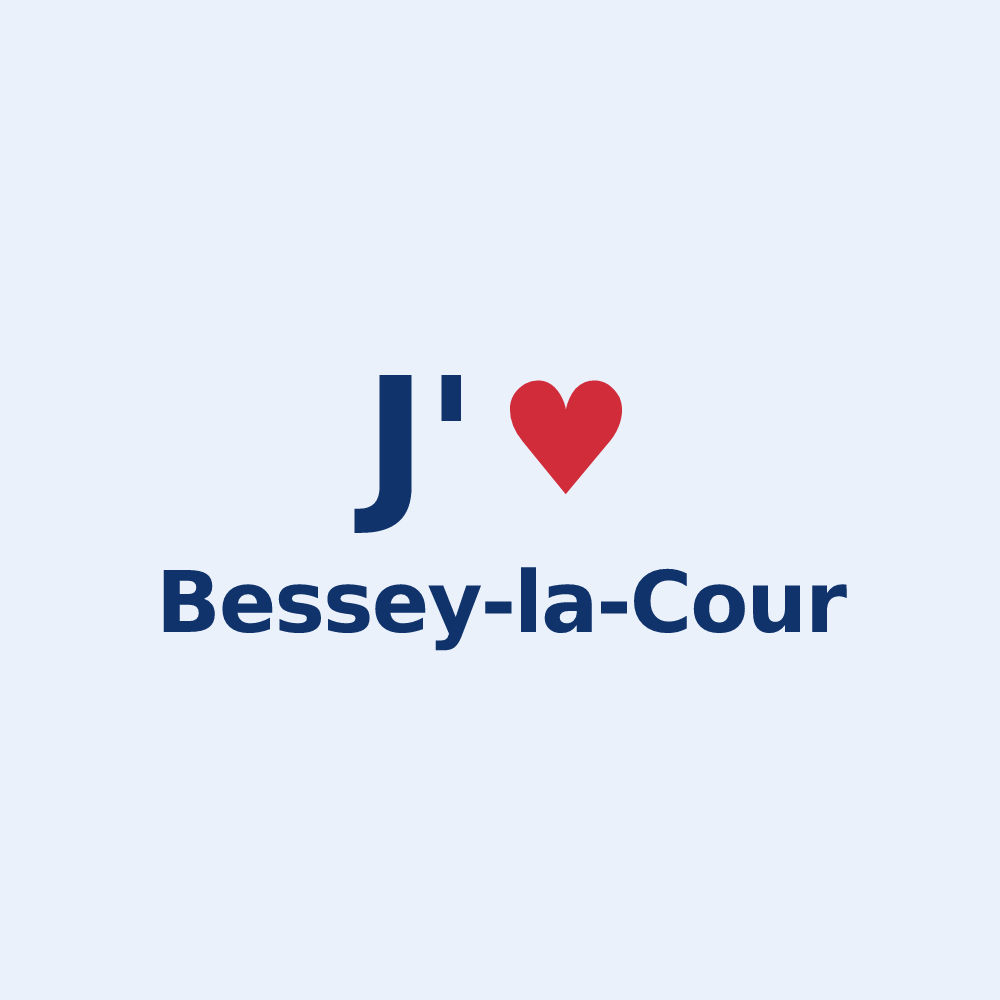 Sticker personnalisé Bessey-la-Cour — design J'aime Bessey-la-Cour