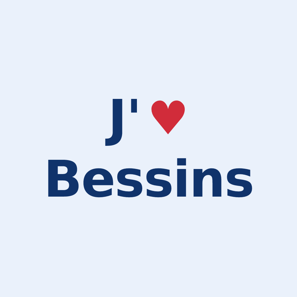 Sticker personnalisé Bessins — design J'aime Bessins