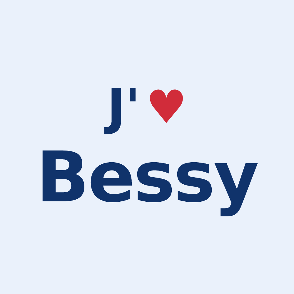 Sticker personnalisé Bessy — design « J'aime Bessy » imprimé sur le sticker