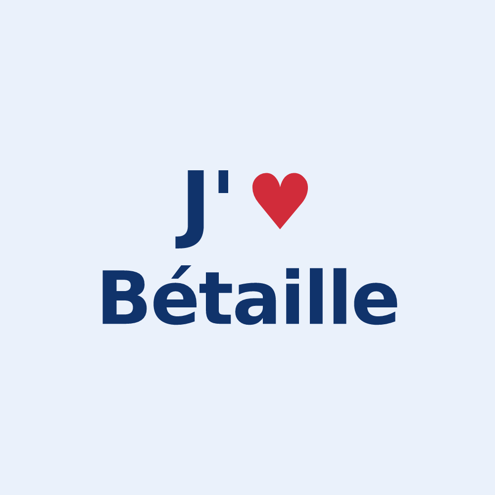 Sticker personnalisé Bétaille — design J'aime Bétaille