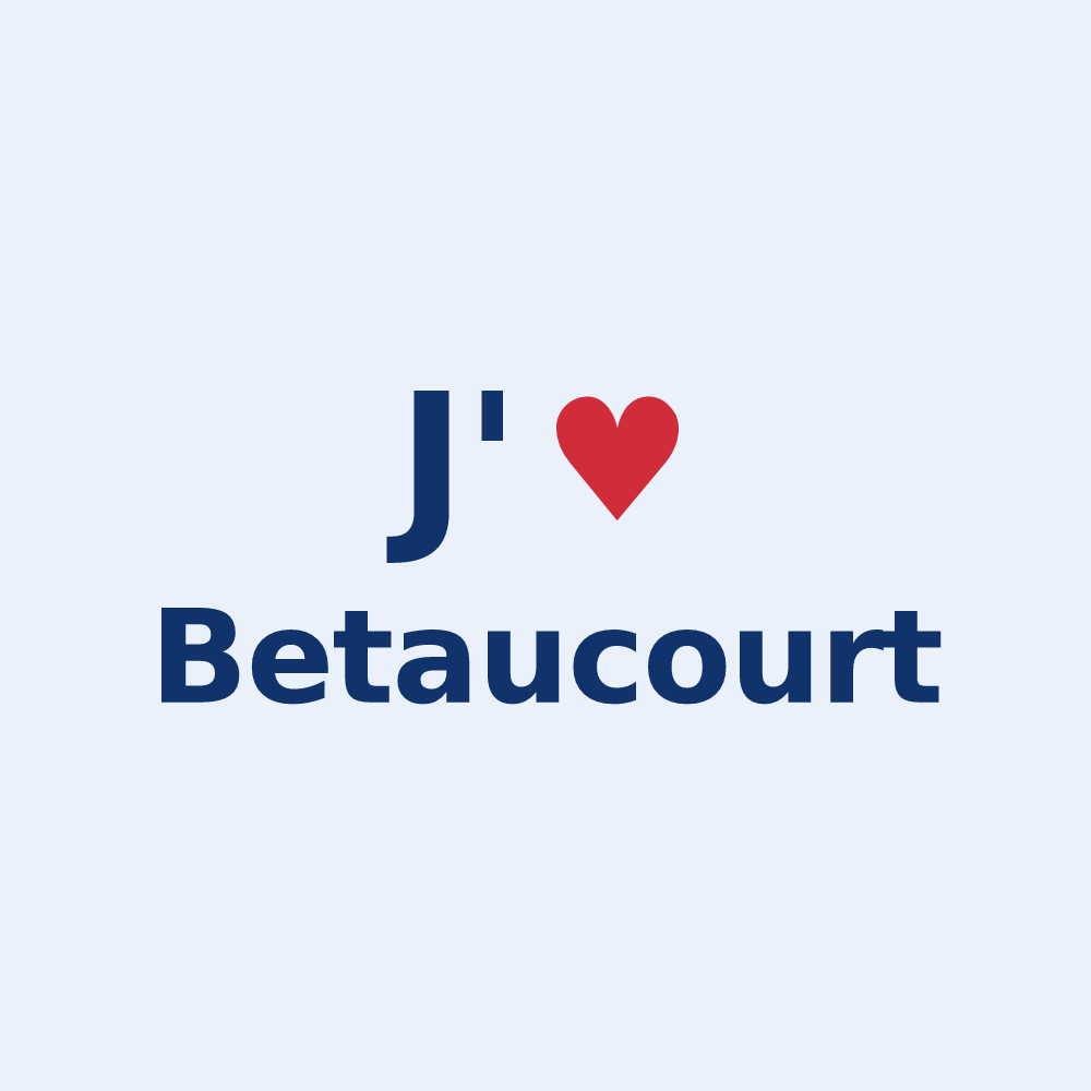 Sticker personnalisé Betaucourt — design J'aime Betaucourt
