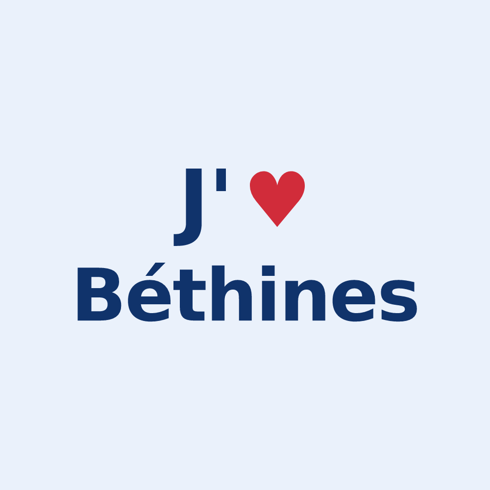 Sticker personnalisé Béthines — design J'aime Béthines