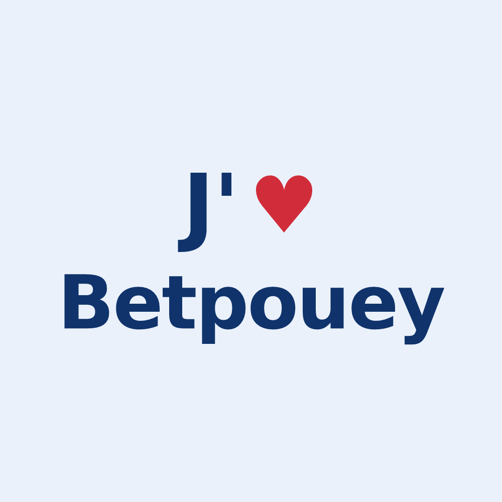 Sticker personnalisé Betpouey — design J'aime Betpouey