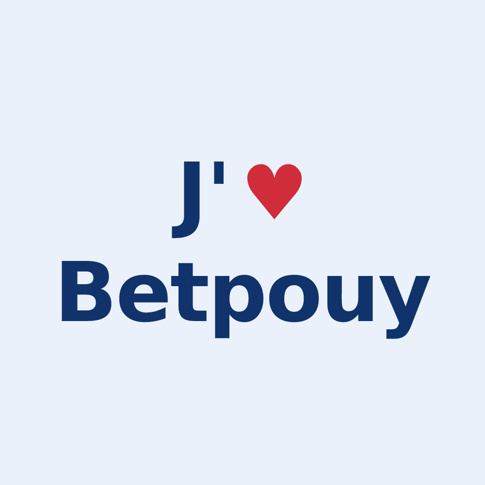 Sticker personnalisé Betpouy — design J'aime Betpouy