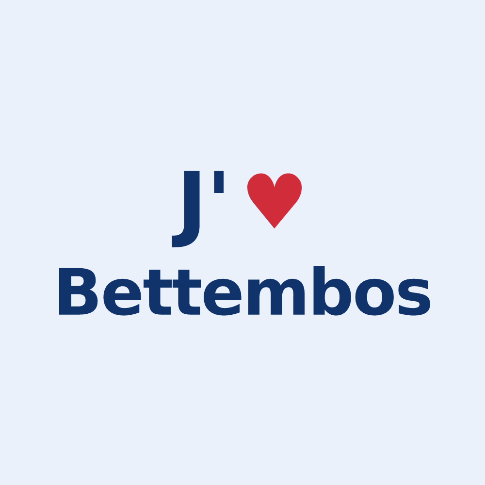 Sticker personnalisé Bettembos — design « J'aime Bettembos » imprimé sur le sticker