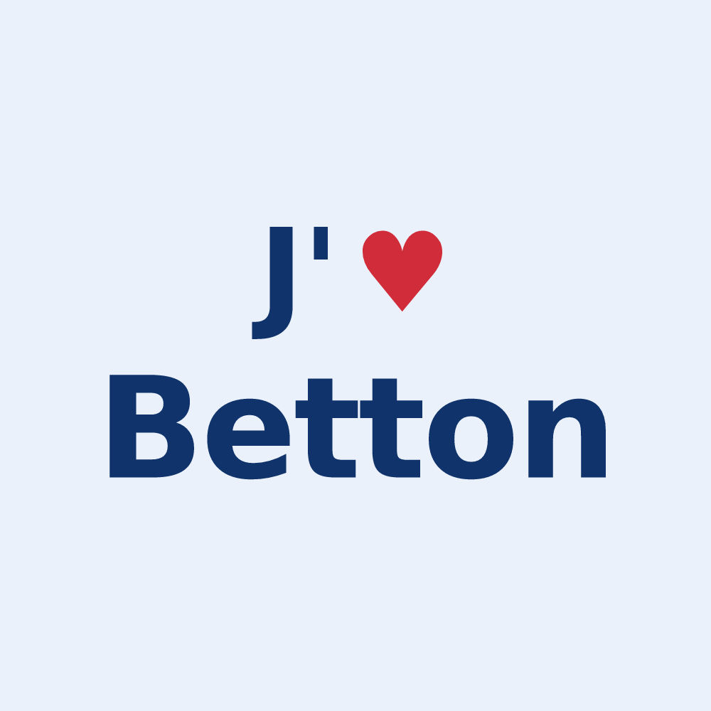Sticker personnalisé Betton — design J'aime Betton