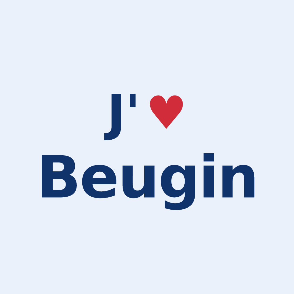 Sticker personnalisé Beugin — design J'aime Beugin