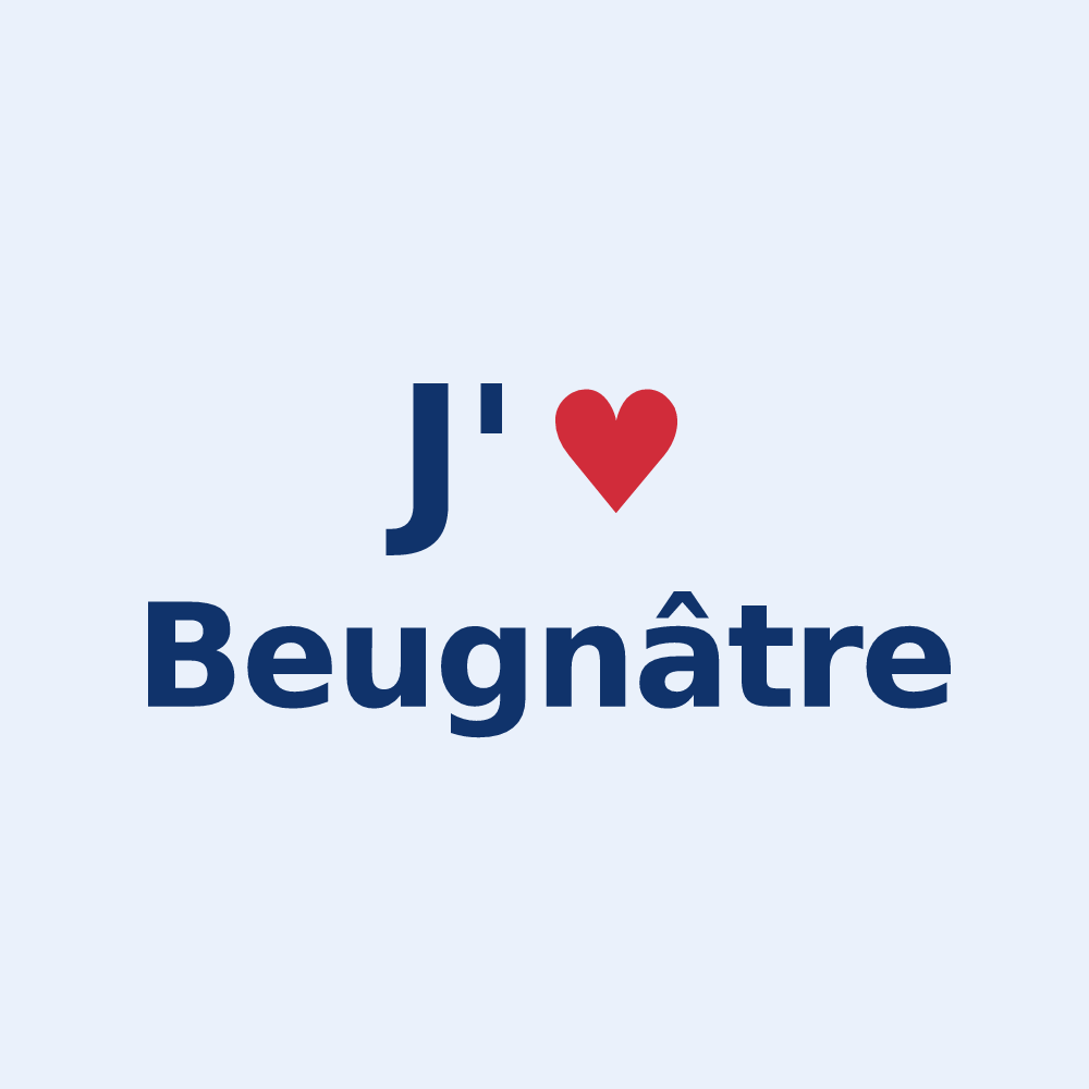 Sticker personnalisé Beugnâtre — design J'aime Beugnâtre