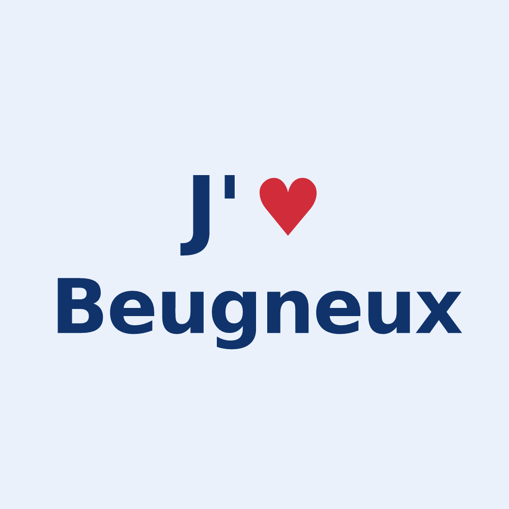 Sticker personnalisé Beugneux — design J'aime Beugneux