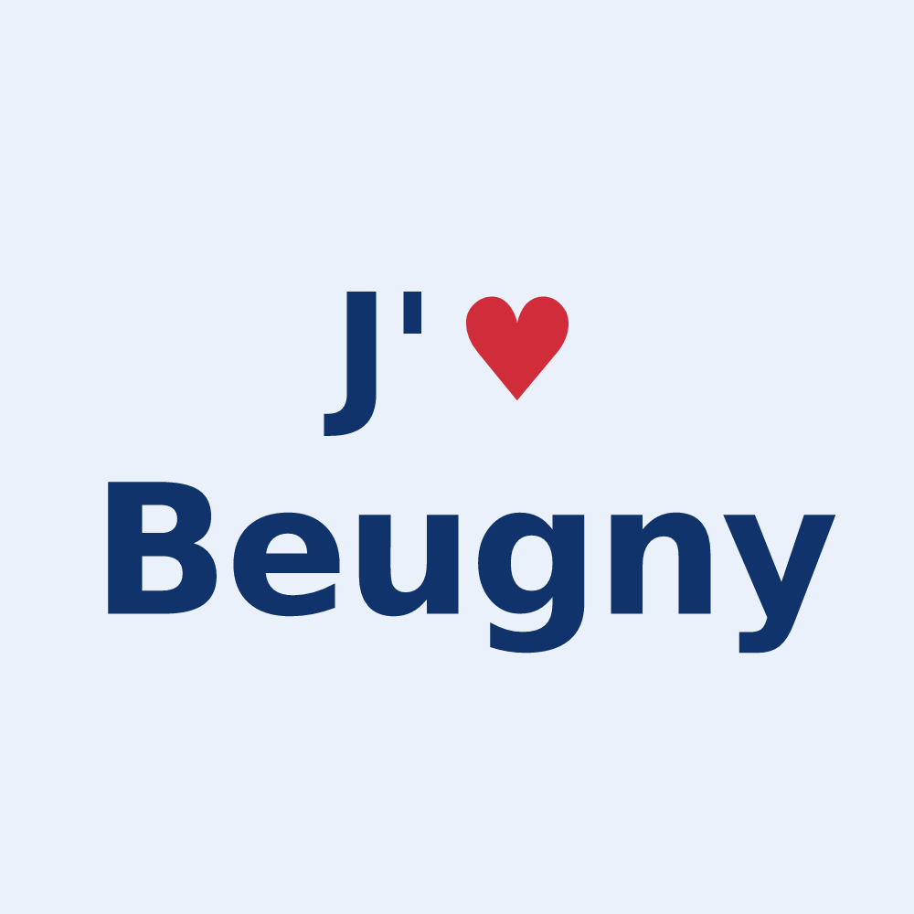 Sticker personnalisé Beugny — design J'aime Beugny