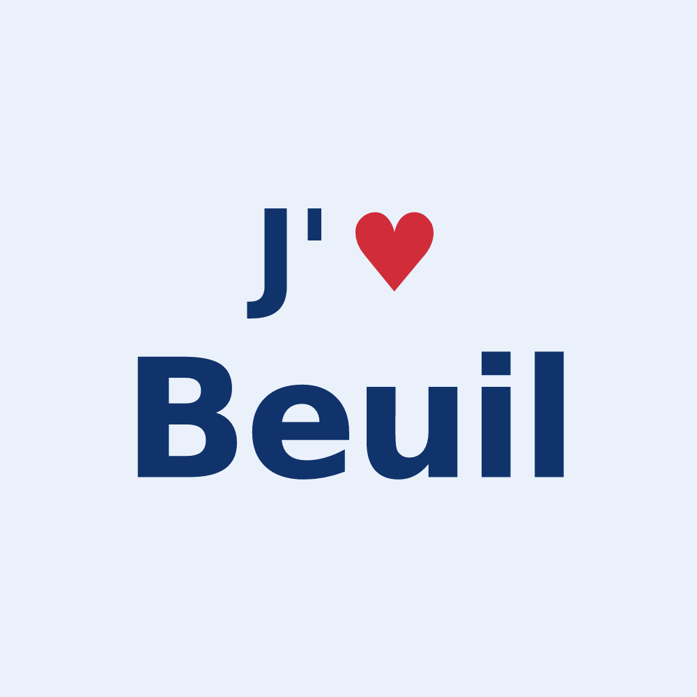 Sticker personnalisé Beuil — design J'aime Beuil