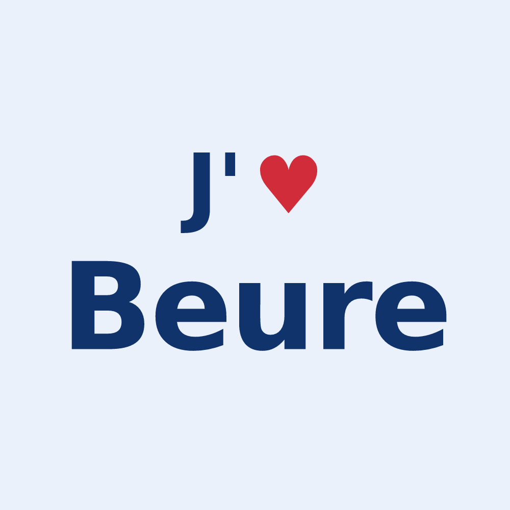 Sticker personnalisé Beure — design J'aime Beure
