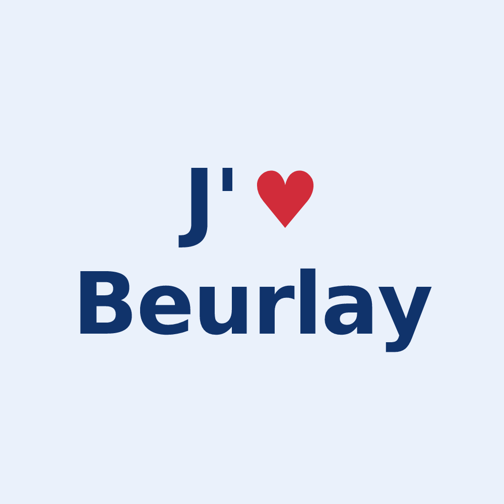 Sticker personnalisé Beurlay — design J'aime Beurlay