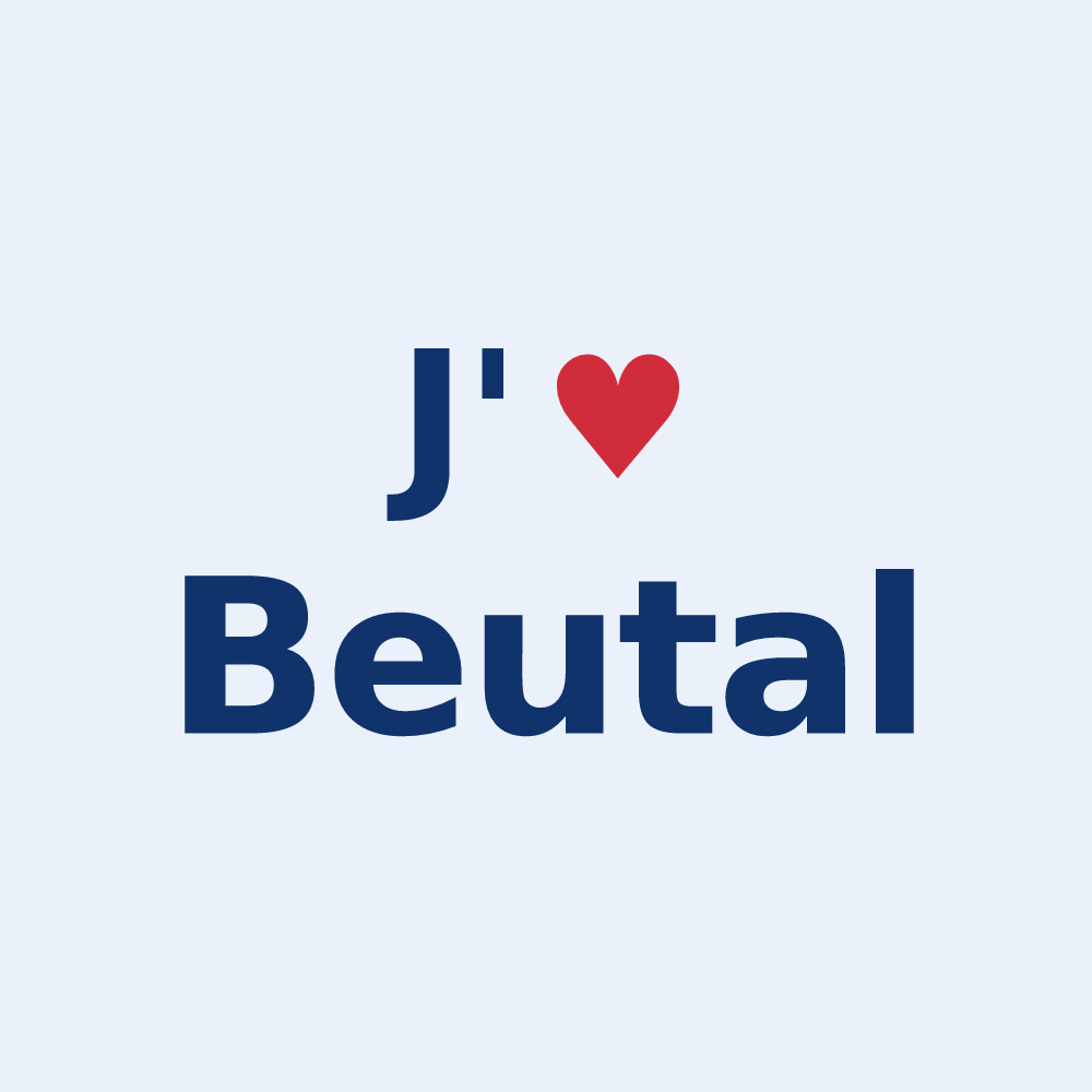 Sticker personnalisé Beutal — design J'aime Beutal