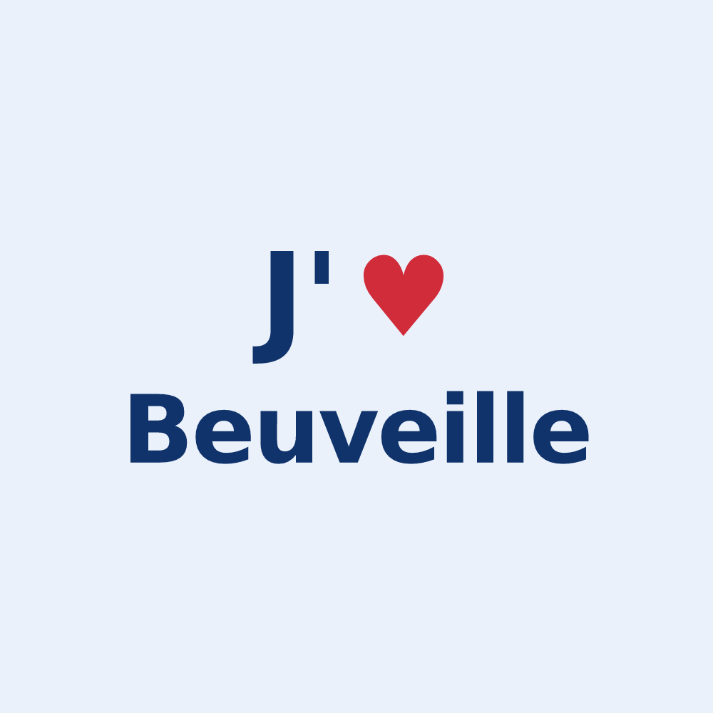Sticker personnalisé Beuveille — design J'aime Beuveille