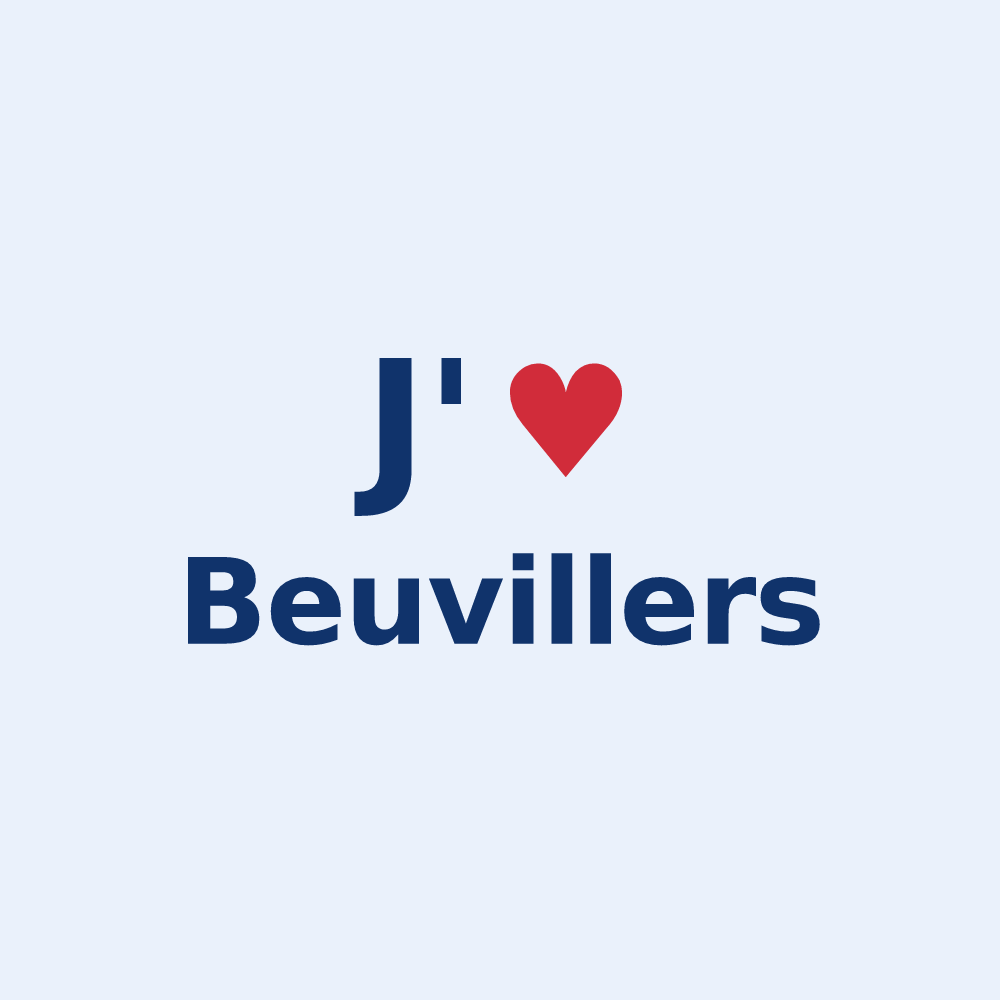 Sticker personnalisé Beuvillers — design J'aime Beuvillers