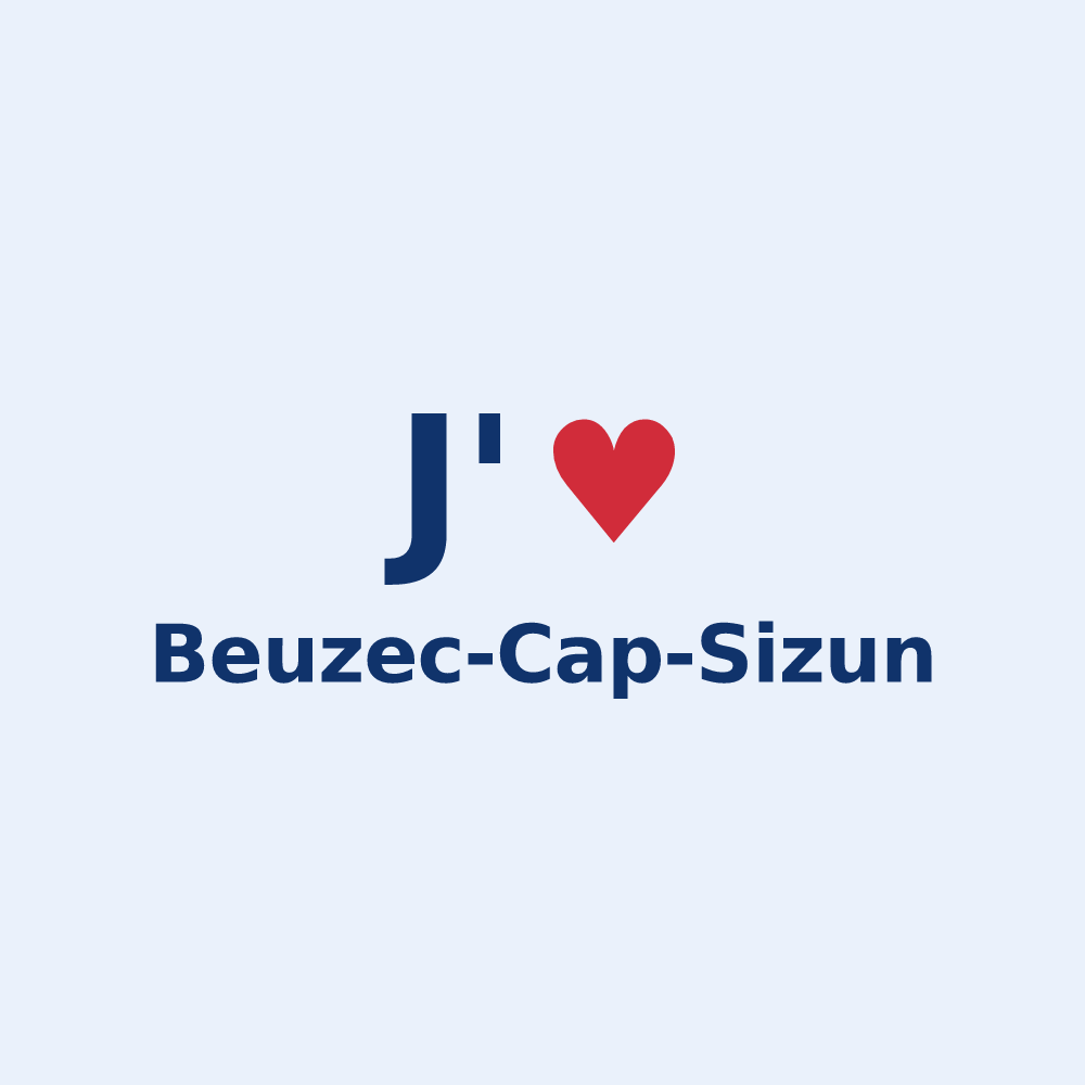 Sticker personnalisé Beuzec-Cap-Sizun — design J'aime Beuzec-Cap-Sizun