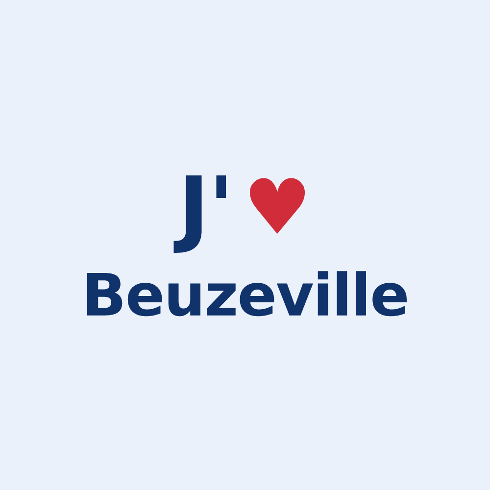 Sticker personnalisé Beuzeville — design J'aime Beuzeville
