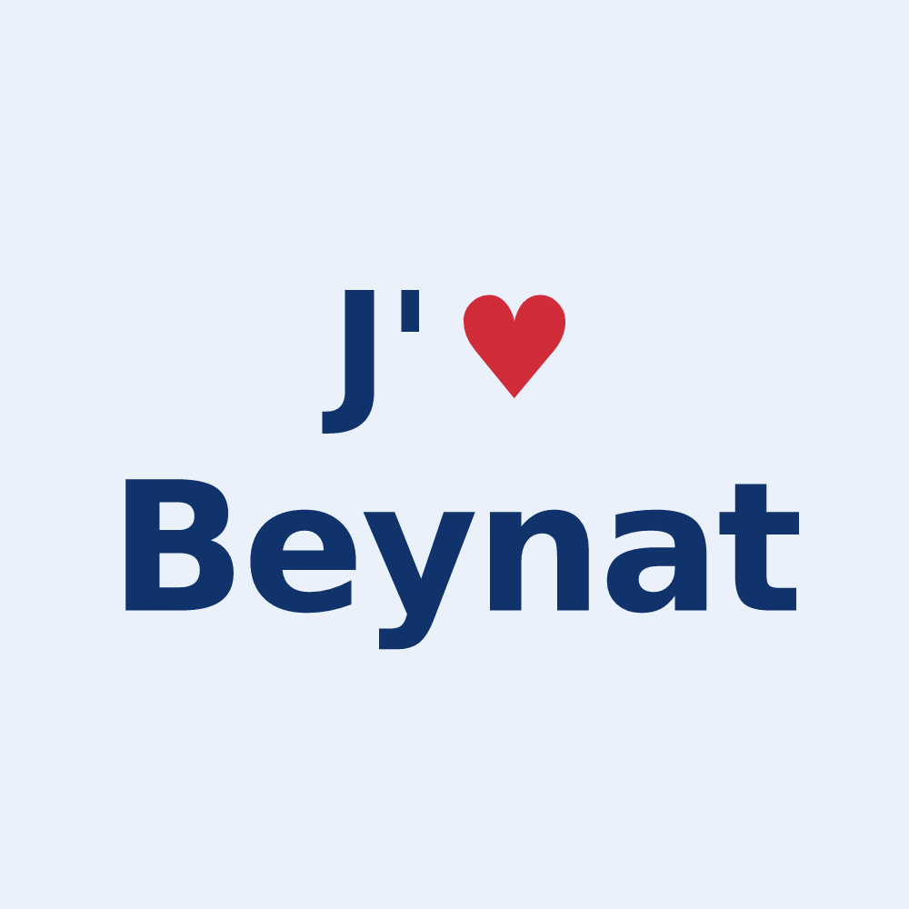 Sticker personnalisé Beynat — design J'aime Beynat