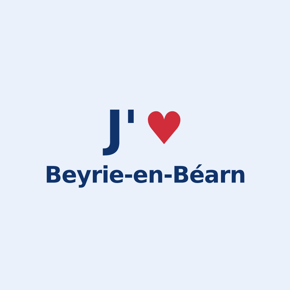 Sticker personnalisé Beyrie-en-Béarn — design J'aime Beyrie-en-Béarn