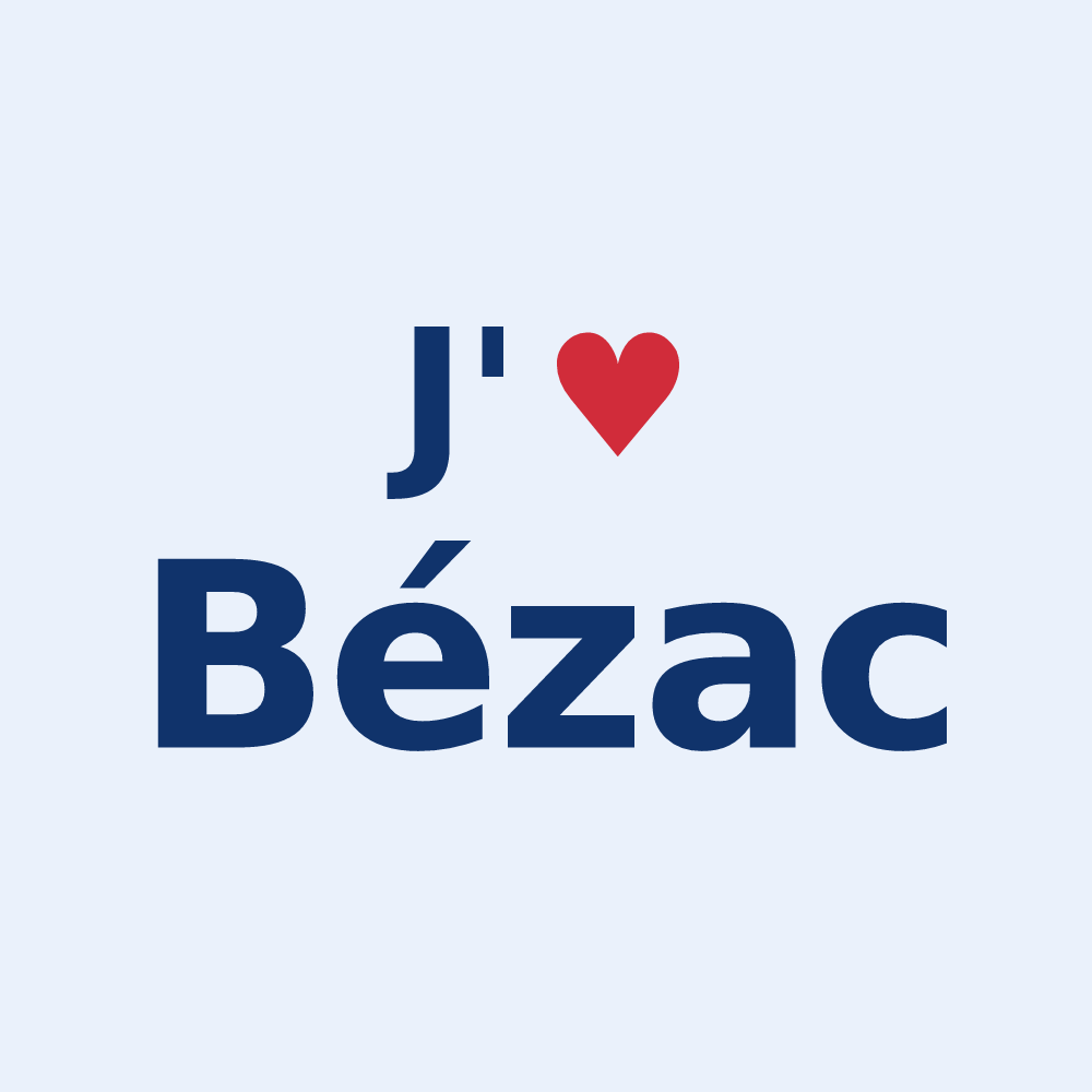 Sticker personnalisé Bézac — design J'aime Bézac