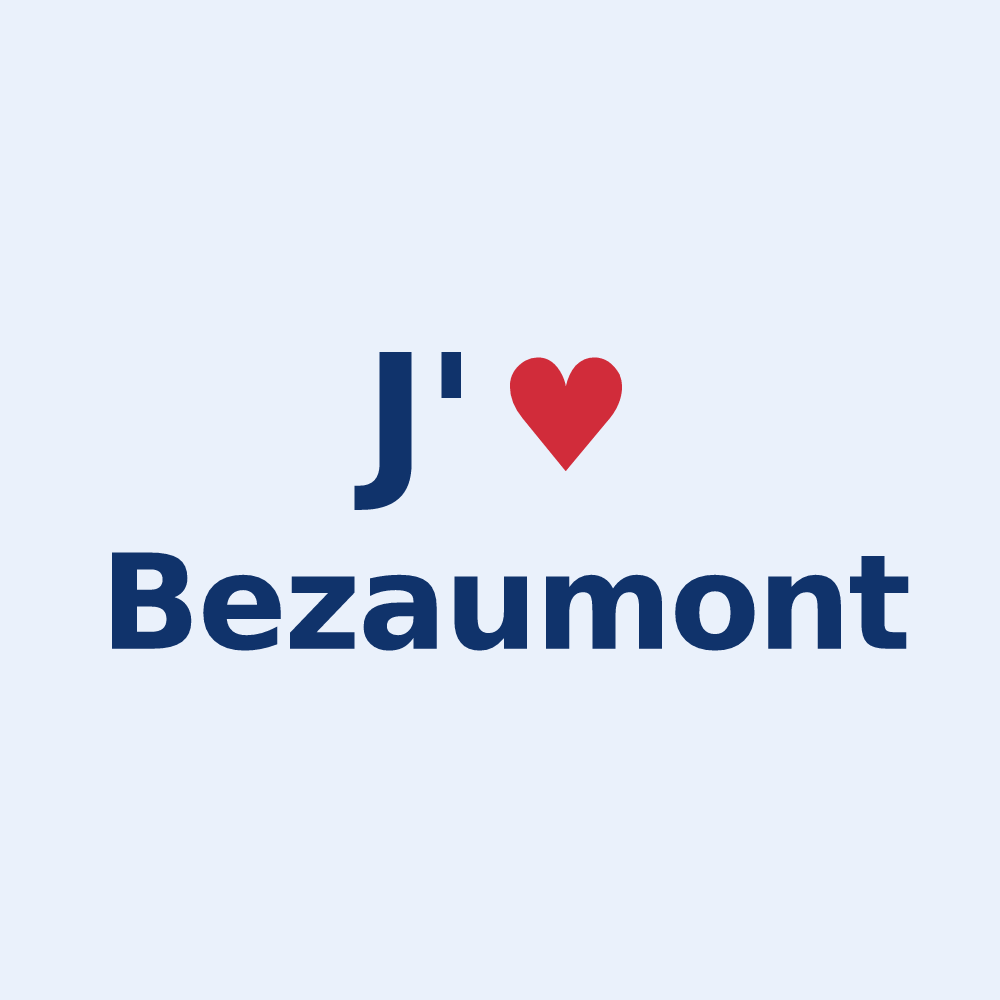 Sticker personnalisé Bezaumont — design J'aime Bezaumont
