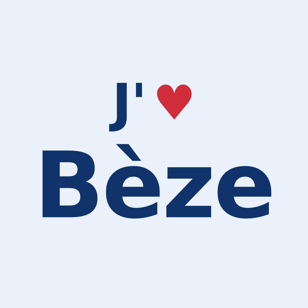 Sticker personnalisé Bèze — design J'aime Bèze