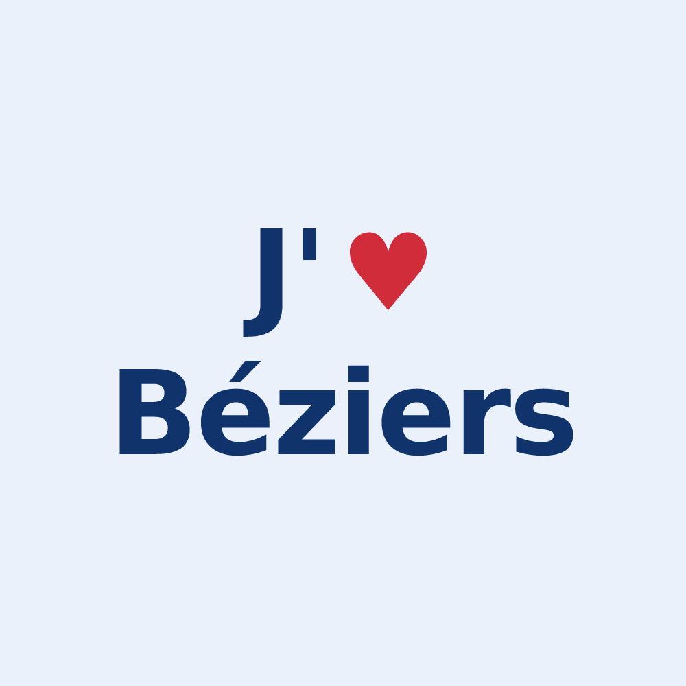Sticker personnalisé Béziers — design J'aime Béziers
