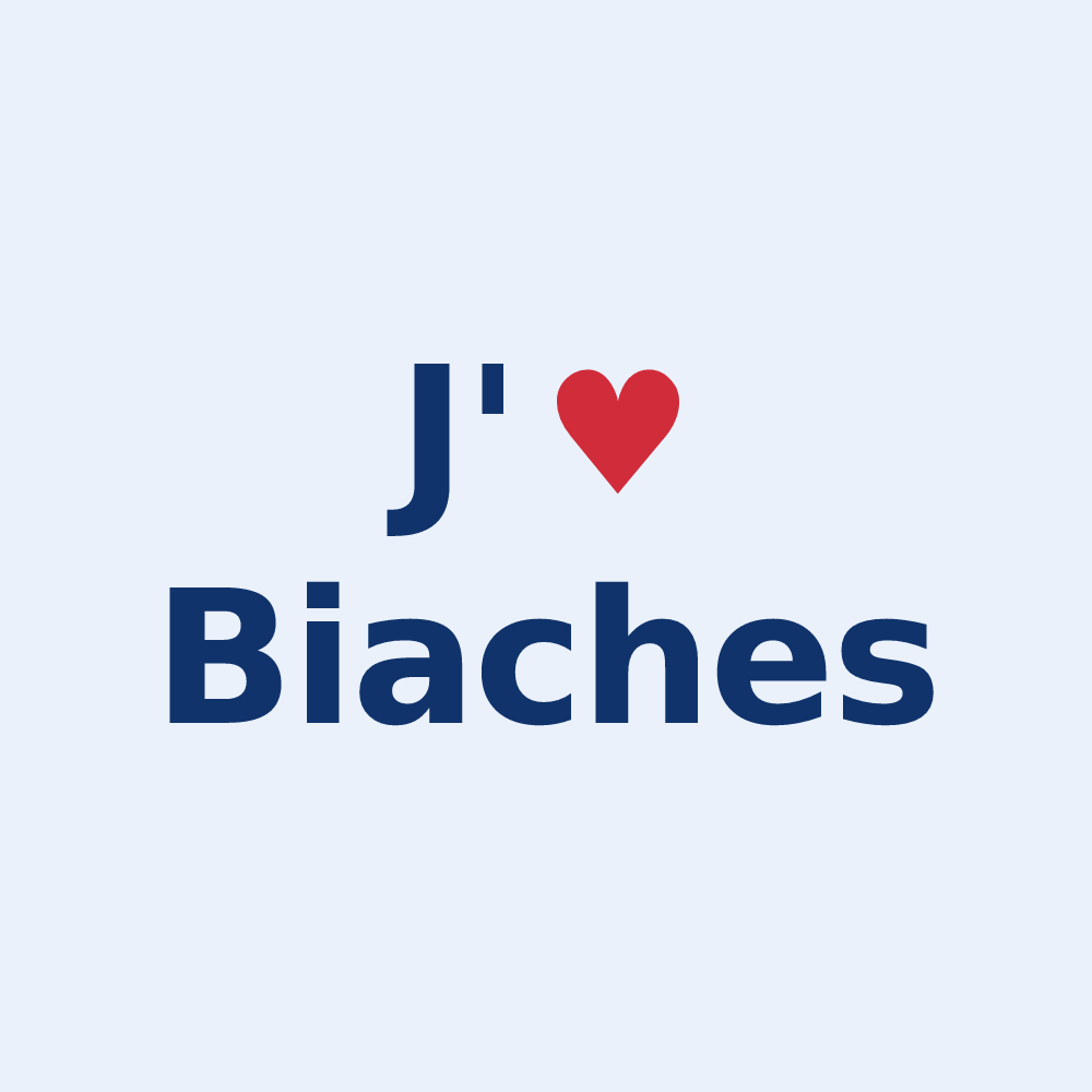 Sticker personnalisé Biaches — design J'aime Biaches
