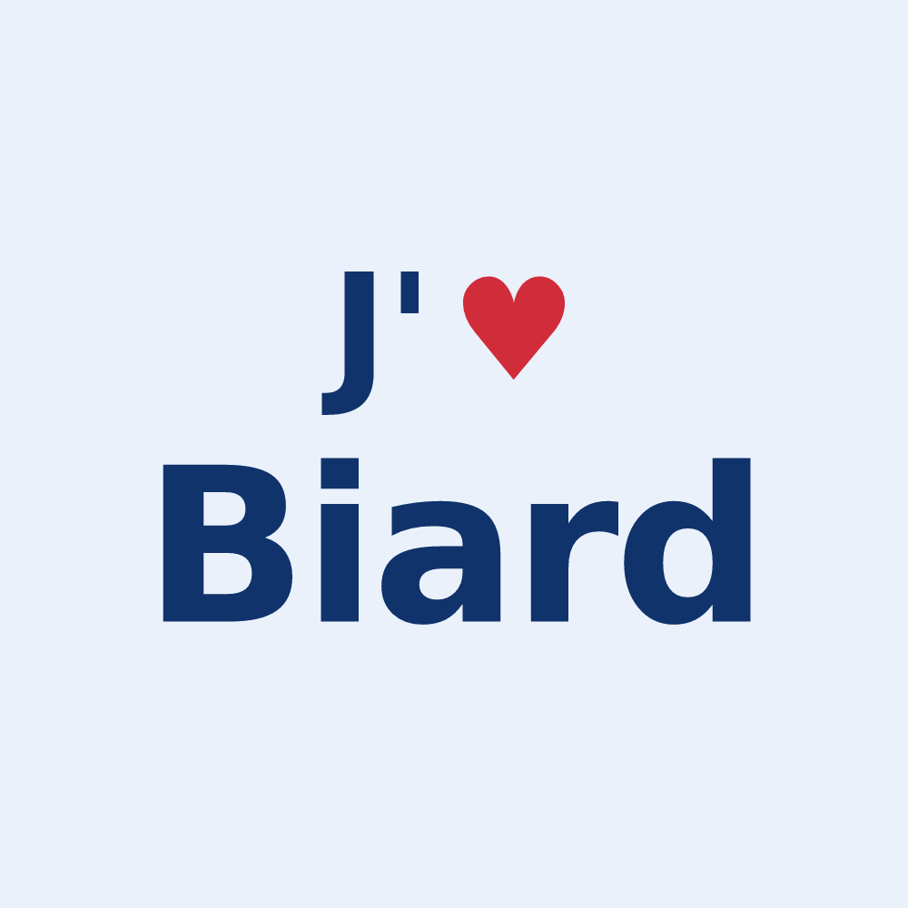 Sticker personnalisé Biard — design J'aime Biard