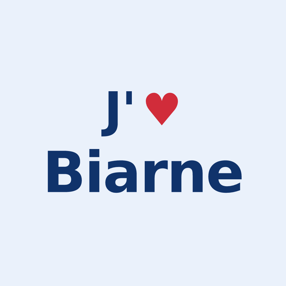 Sticker personnalisé Biarne — design J'aime Biarne