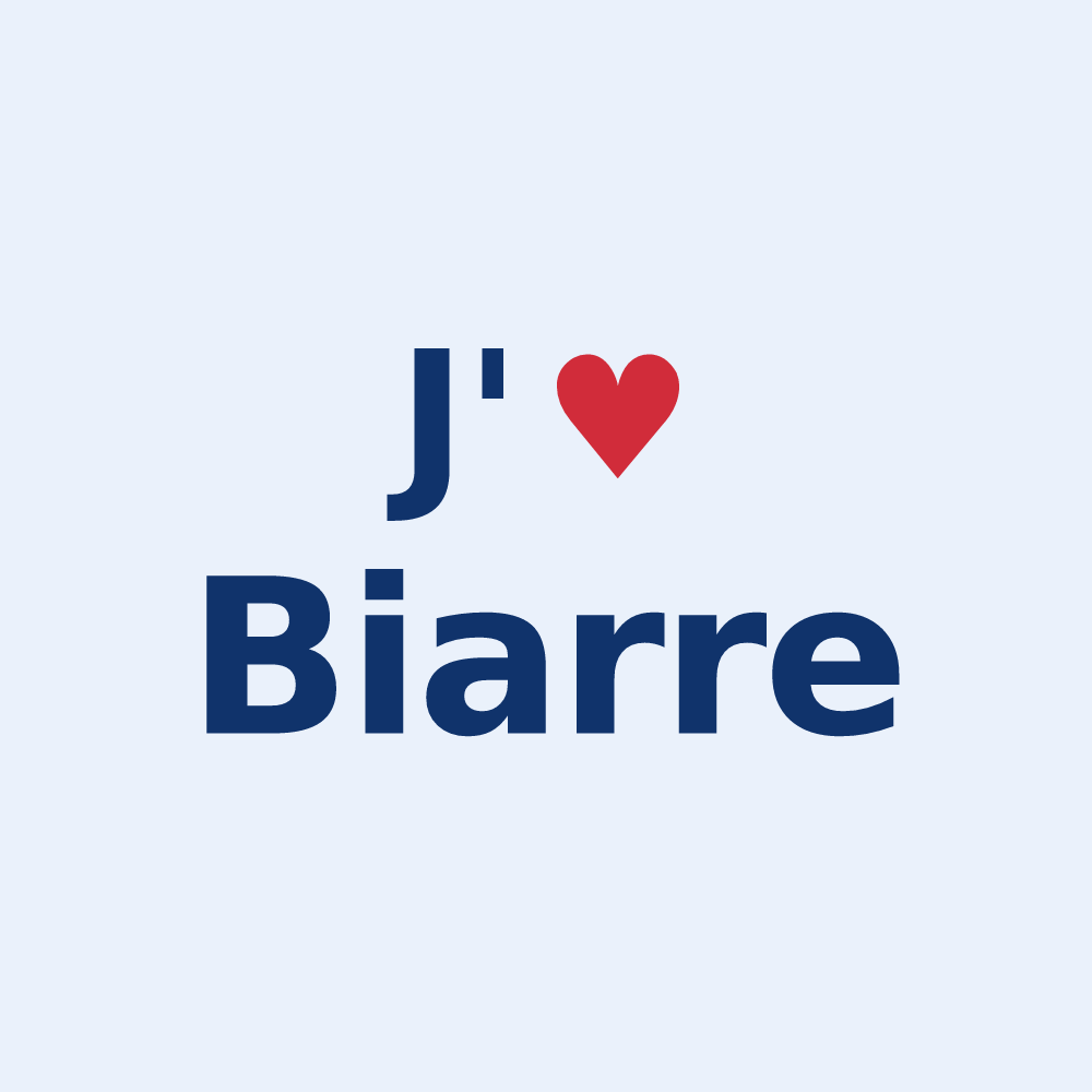 Sticker personnalisé Biarre — design J'aime Biarre