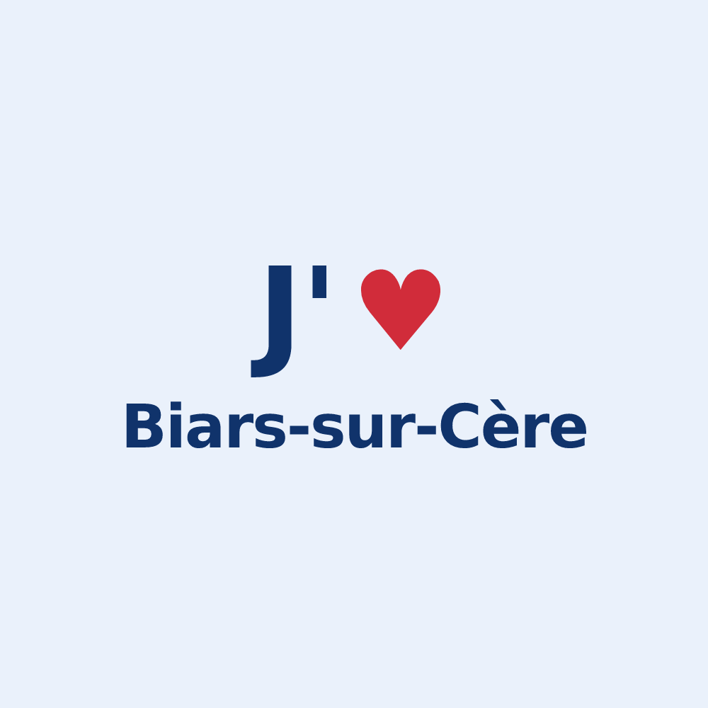 Sticker personnalisé Biars-sur-Cère — design J'aime Biars-sur-Cère