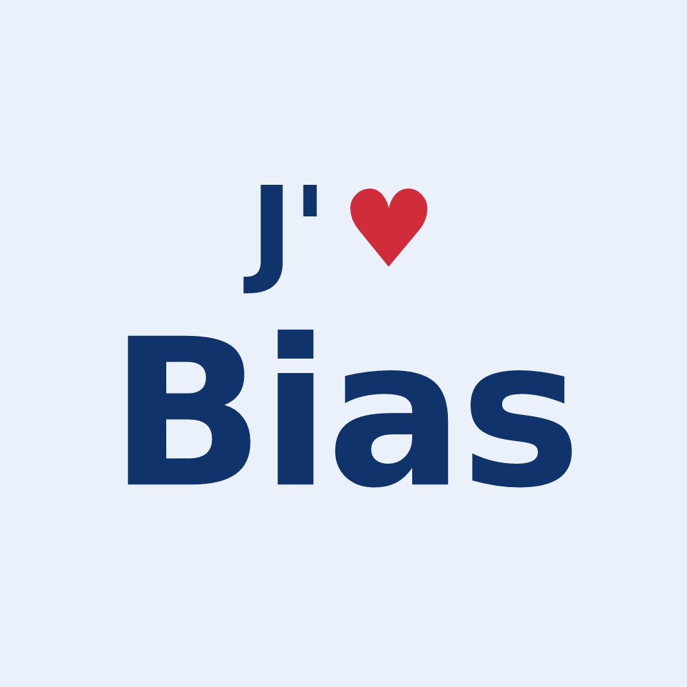 Sticker personnalisé Bias — design J'aime Bias