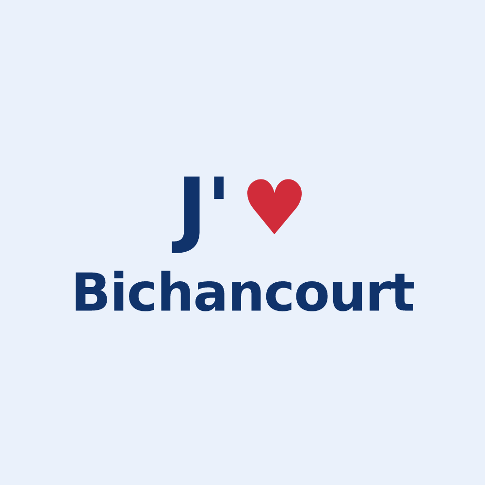 Sticker personnalisé Bichancourt — design J'aime Bichancourt