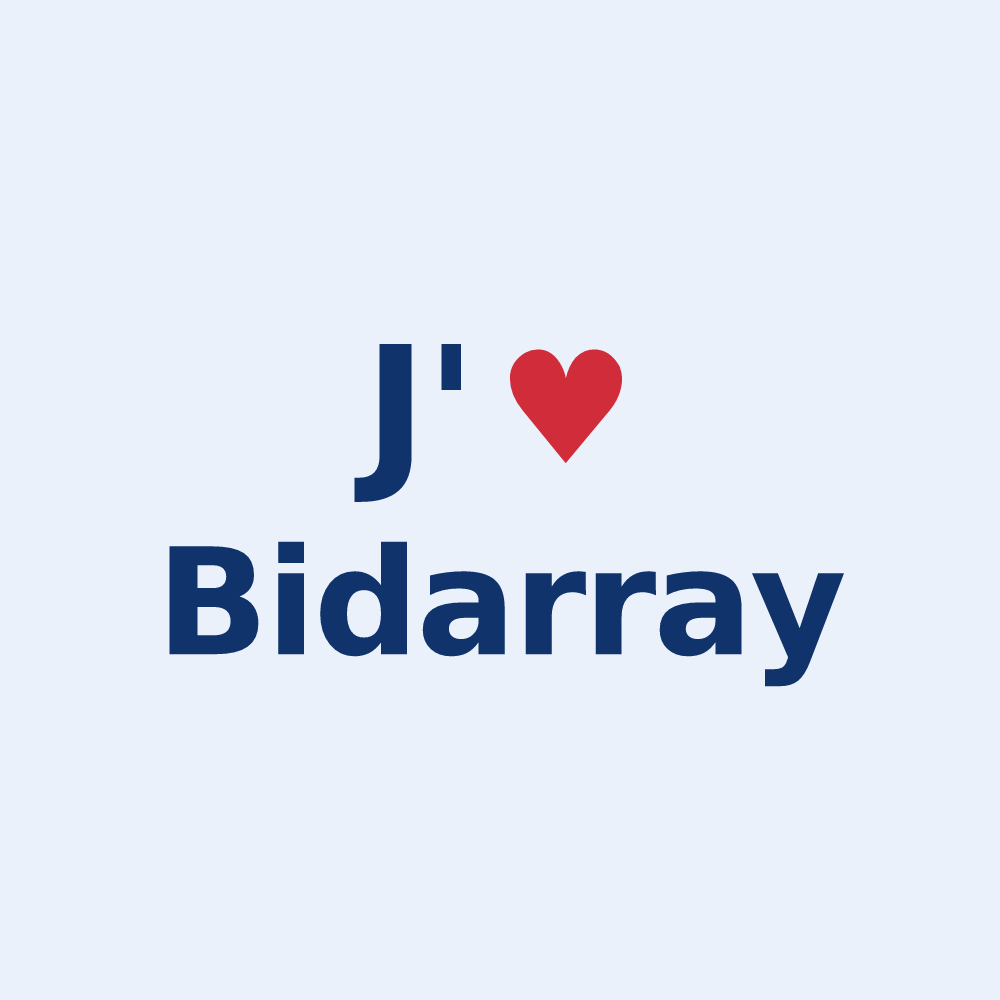 Sticker personnalisé Bidarray — design J'aime Bidarray