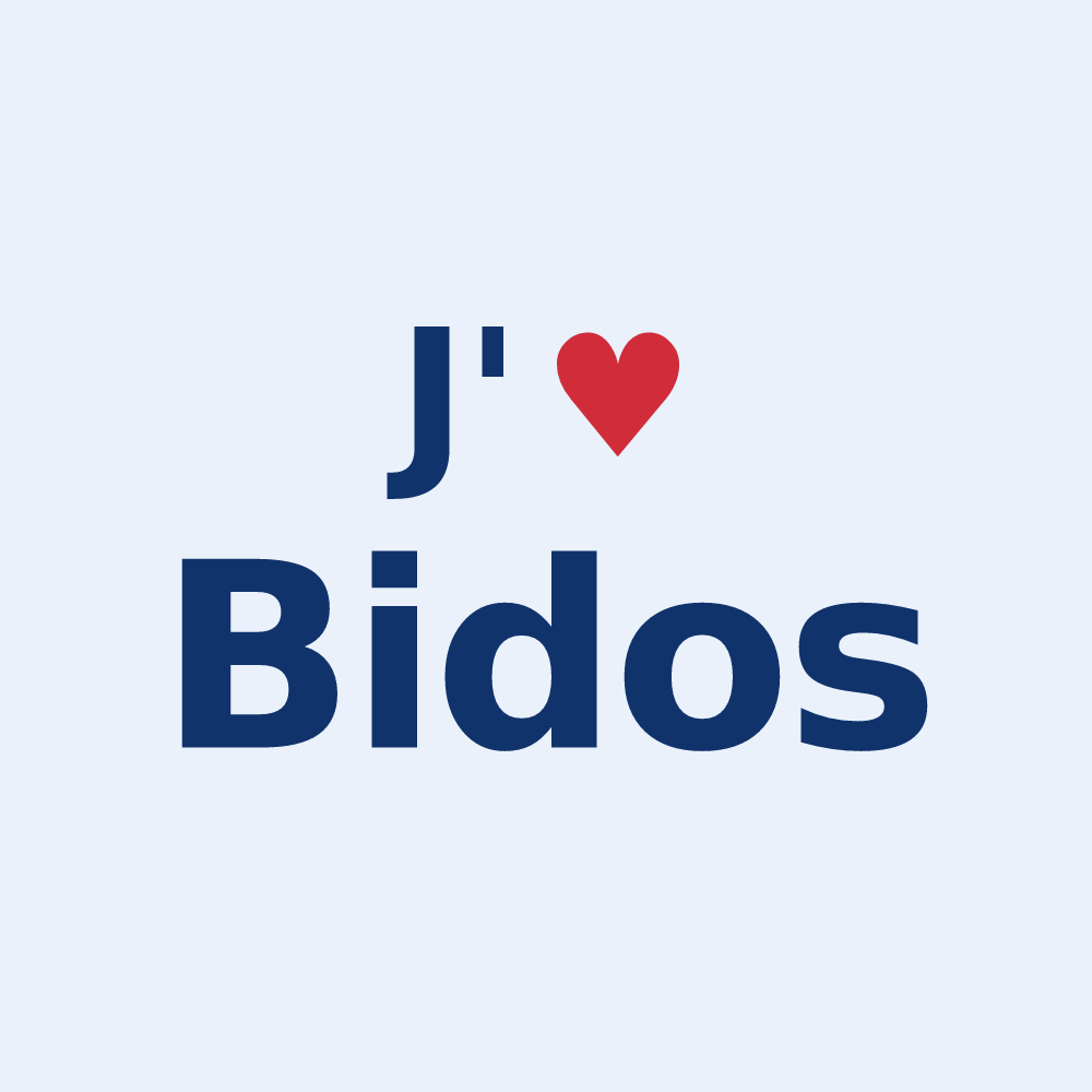 Sticker personnalisé Bidos — design J'aime Bidos