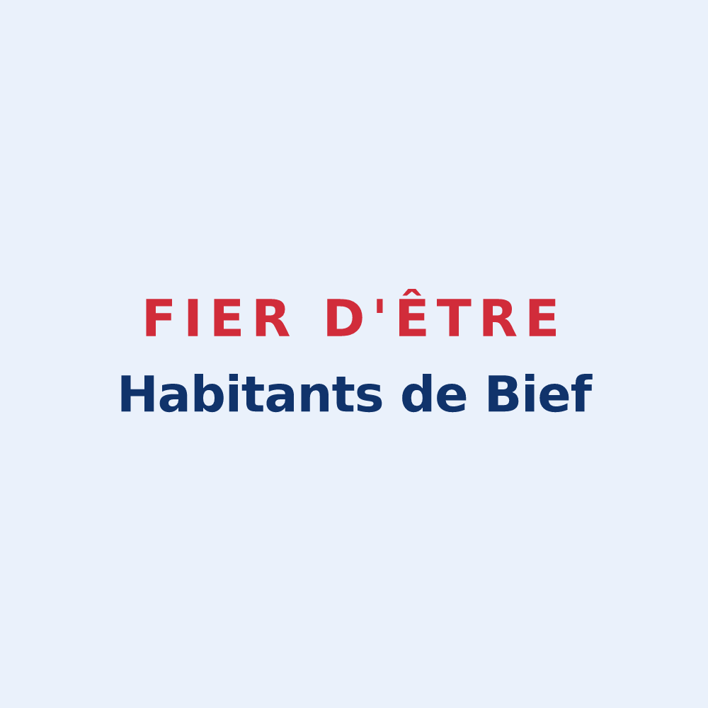 Sticker « Fier d'être Habitants de Bief » — design pour Bief