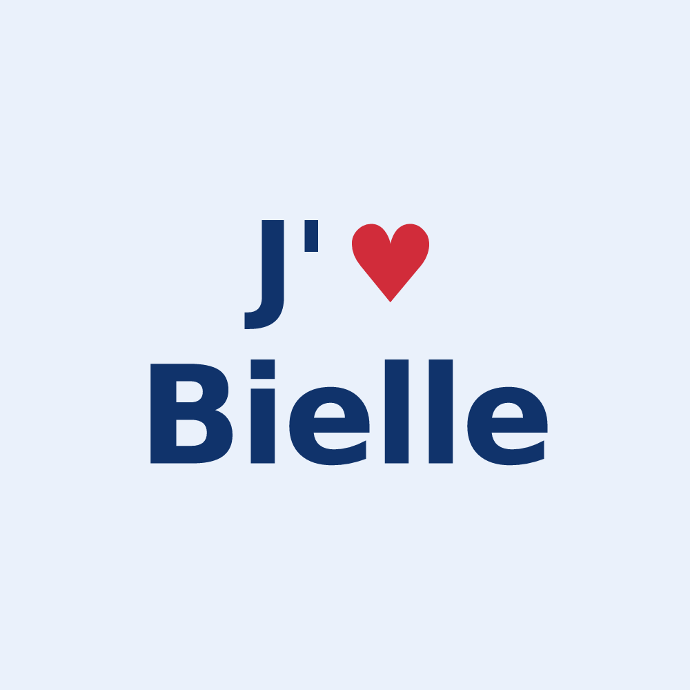 Sticker personnalisé Bielle — design J'aime Bielle